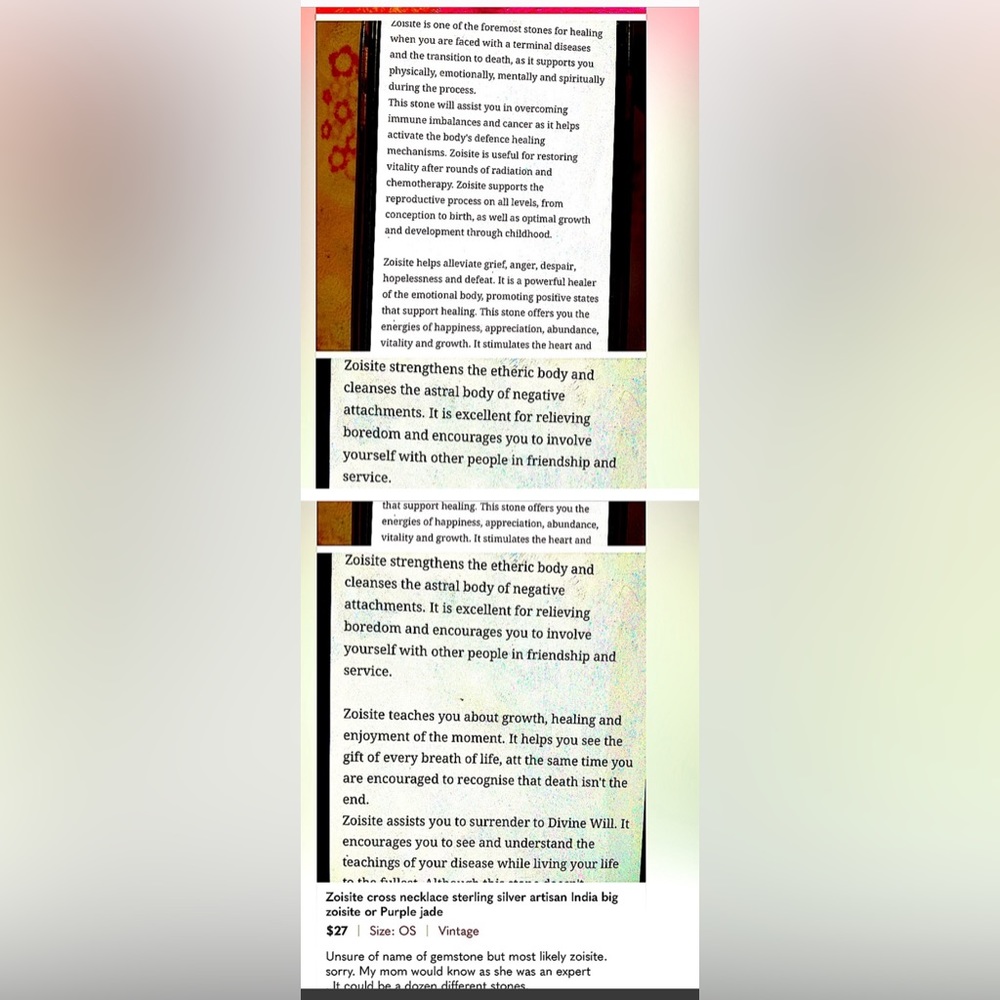 Garnet And Ruby Zoisite Pendant Sterling Silver 9… - image 3